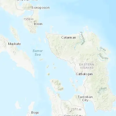 Map showing location of Tinambacan (12.094300, 124.502500)