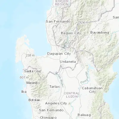 Map showing location of Urdaneta (15.976110, 120.571110)