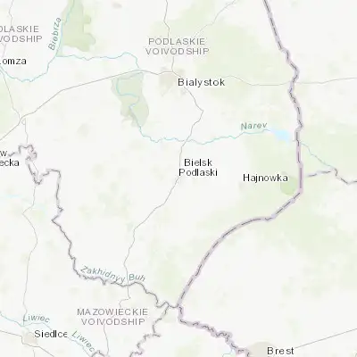 Map showing location of Bielsk Podlaski (52.765120, 23.186470)