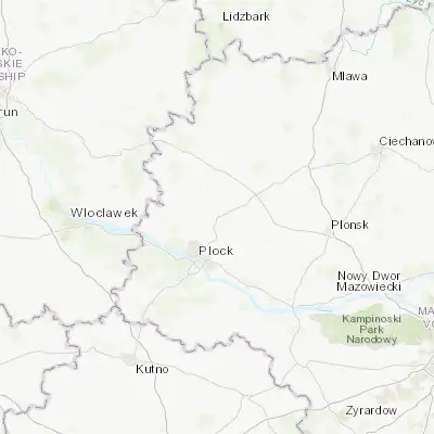 Map showing location of Bielsk (52.671800, 19.805000)