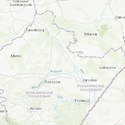 Map showing location of Brzóza Królewska (50.239080, 22.325590)