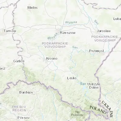 Map showing location of Brzozów (49.695010, 22.019260)