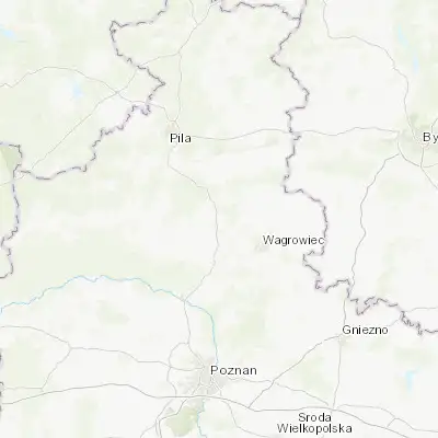 Map showing location of Budzyń (52.889540, 16.988120)