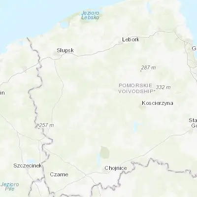 Map showing location of Bytów (54.170570, 17.491870)