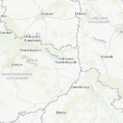 Map showing location of Ćmielów (50.890280, 21.514260)