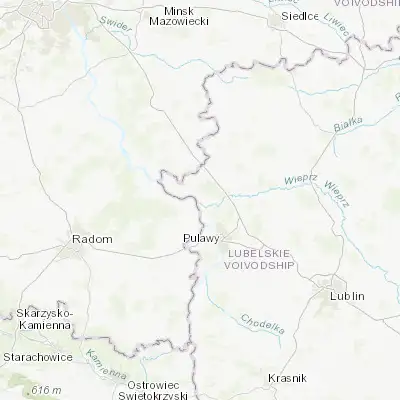 Map showing location of Dęblin (51.559120, 21.848290)