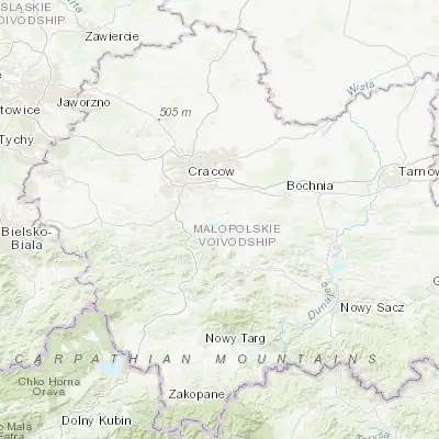 Map showing location of Dobczyce (49.881090, 20.089360)