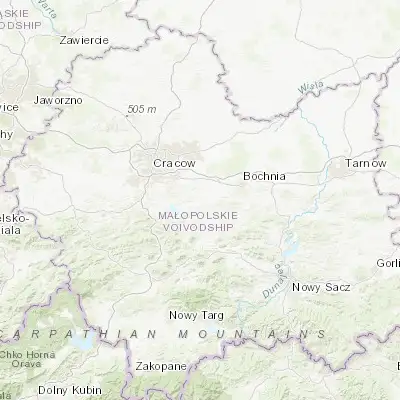 Map showing location of Gdów (49.908180, 20.198790)