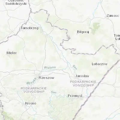 Map showing location of Giedlarowa (50.226890, 22.405930)