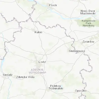 Map showing location of Głowno (51.964630, 19.715650)