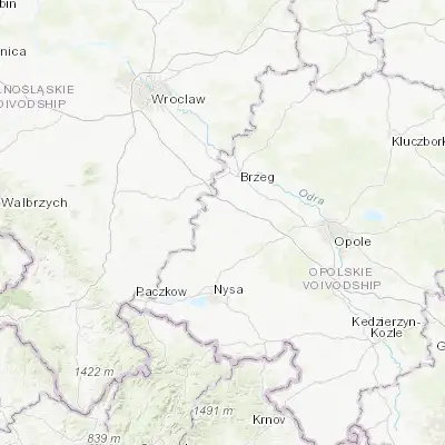 Map showing location of Grodków (50.698360, 17.384490)