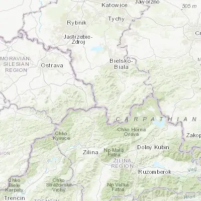 Map showing location of Istebna (49.563190, 18.905670)