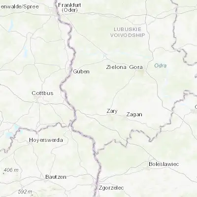 Map showing location of Jasień (51.751420, 15.014190)