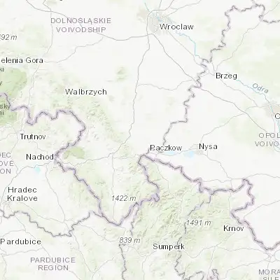 Map showing location of Kamieniec Ząbkowicki (50.525410, 16.879210)