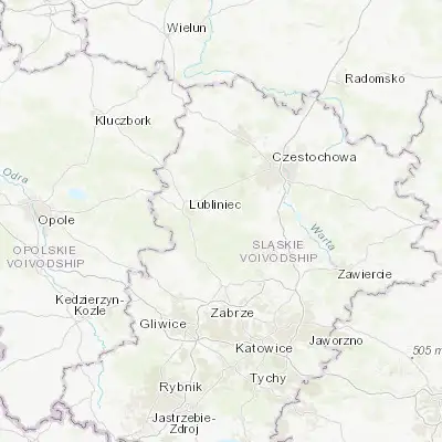 Map showing location of Koszęcin (50.634110, 18.841300)