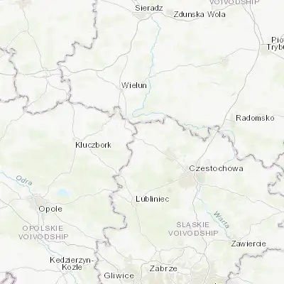 Map showing location of Krzepice (50.970590, 18.728860)