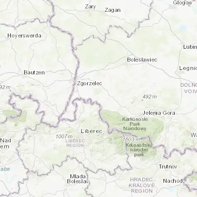 Map showing location of Leśna (51.024310, 15.264130)