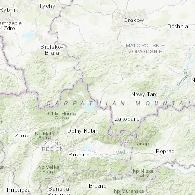 Map showing location of Lipnica Wielka (49.474040, 19.638830)