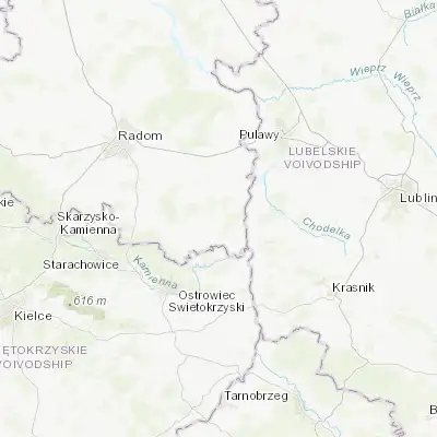 Map showing location of Lipsko (51.159540, 21.649330)