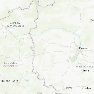 Map showing location of Lwówek (52.447980, 16.181060)