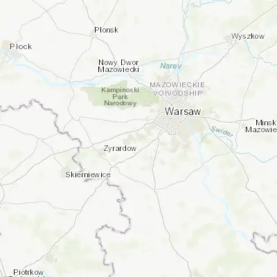 Map showing location of Podkowa Leśna (52.122370, 20.726650)