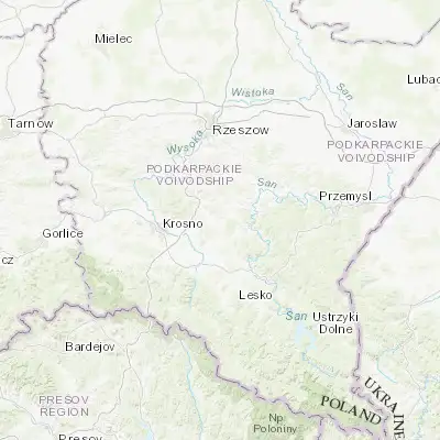 Map showing location of Przysietnica (49.730190, 22.052570)