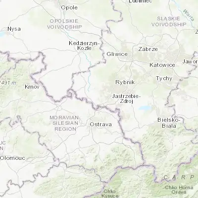 Map showing location of Rogów (49.990970, 18.350770)