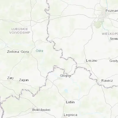 Map showing location of Sława (51.876230, 16.072050)