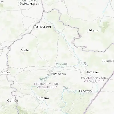 Map showing location of Sokołów Małopolski (50.229090, 22.119680)