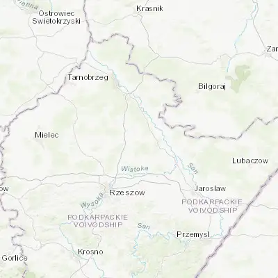 Map showing location of Wola Żarczycka (50.291200, 22.250230)