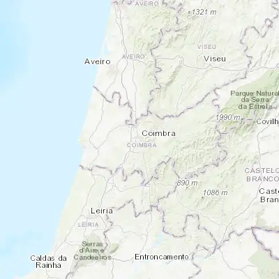 Map showing location of Coimbra (40.205640, -8.419550)