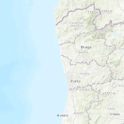 Map showing location of Póvoa de Varzim (41.383440, -8.763640)