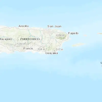 Map showing location of Palmas (17.987190, -66.025440)