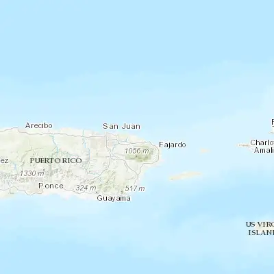 Map showing location of Vieques (18.424950, -65.832940)