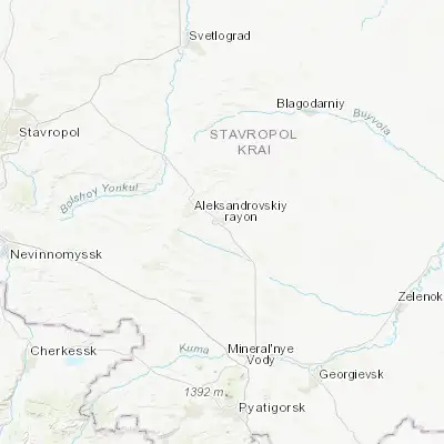 Map showing location of Aleksandrovskoye (44.714170, 43.000830)