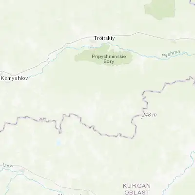 Map showing location of Butka (56.717880, 63.786610)