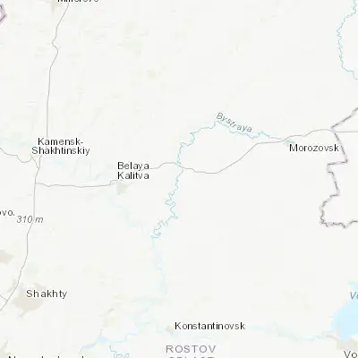 Map showing location of Bystrogorskiy (48.208130, 41.140970)