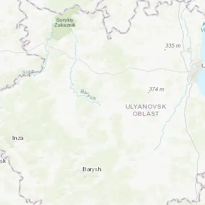 Map showing location of Chufarovo (54.096300, 47.336700)