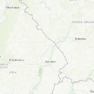 Map showing location of Gavrilovka Vtoraya (52.876970, 42.766330)