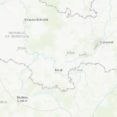 Map showing location of Kadoshkino (54.025700, 44.419100)