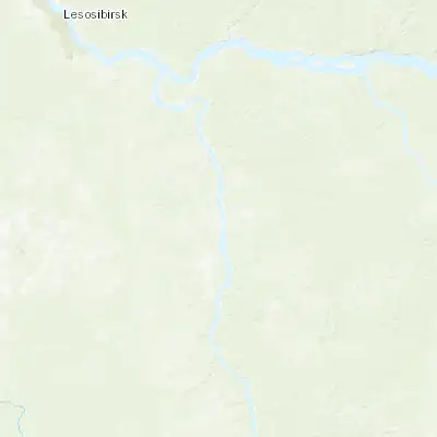 Map showing location of Kazachinskoye (57.700400, 93.280900)