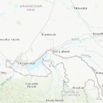 Map showing location of Khatukay (45.190740, 39.663200)