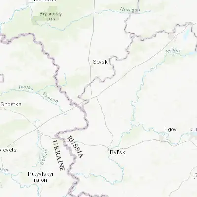 Map showing location of Khomutovka (51.920700, 34.561900)