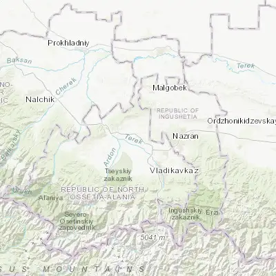 Map showing location of Khumalag (43.240310, 44.475210)