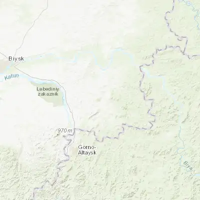 Map showing location of Krasnogorskoye (52.295300, 86.197900)