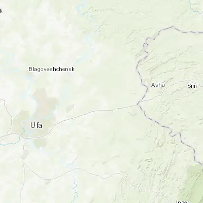 Map showing location of Kudeyevskiy (54.875830, 56.756670)