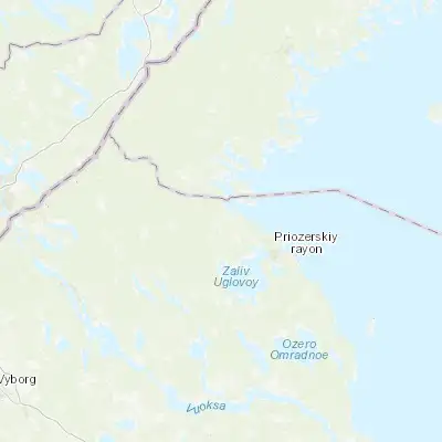 Map showing location of Kuznechnoye (61.115300, 29.875350)