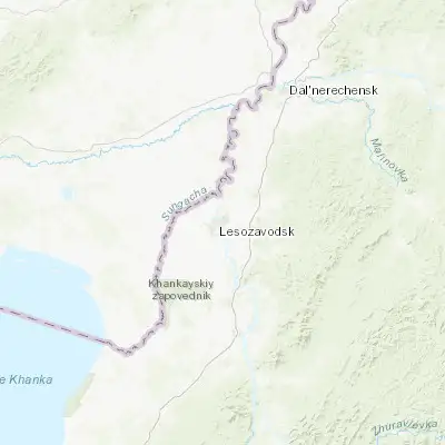 Map showing location of Lesozavodsk (45.478850, 133.428250)