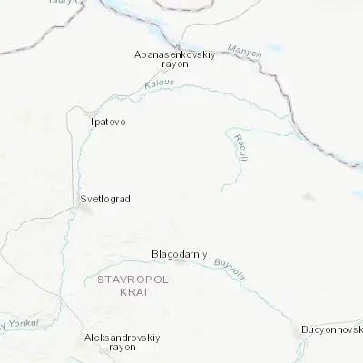 Map showing location of Letnyaya Stavka (45.430560, 43.447220)