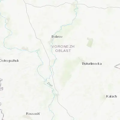 Map showing location of Nizhniy Kislyay (50.853600, 40.172600)